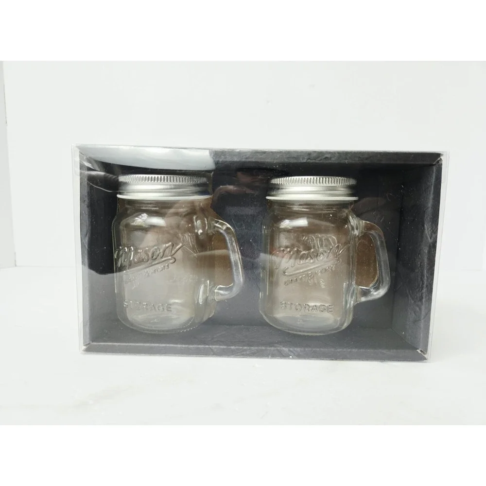 Mason Craft and More Jar Salt and Pepper Shakers NEW clear‎